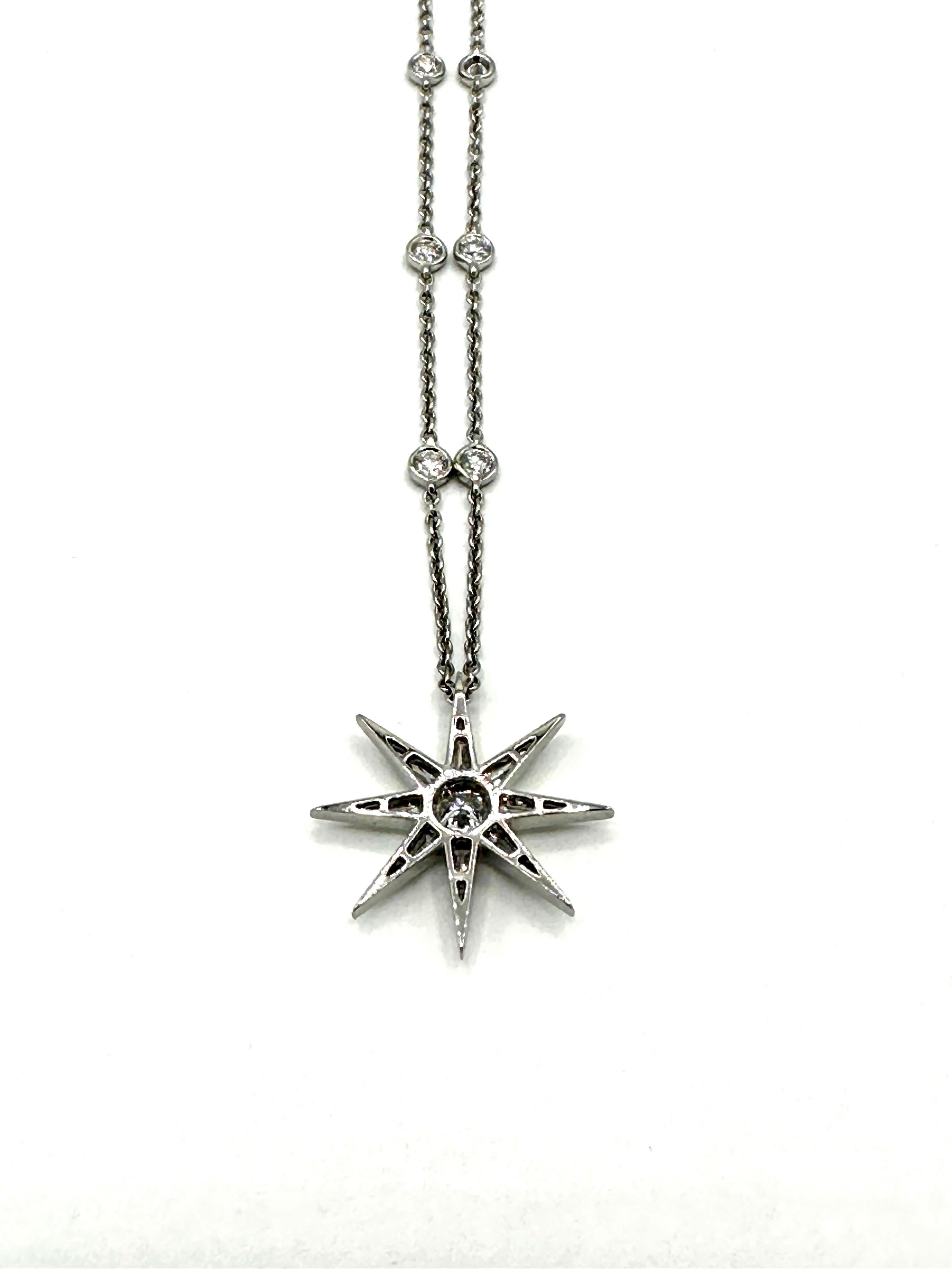 Modern Robert Procop 2.60 Carat Diamond Luminous Starburst Pendant Necklace For Sale