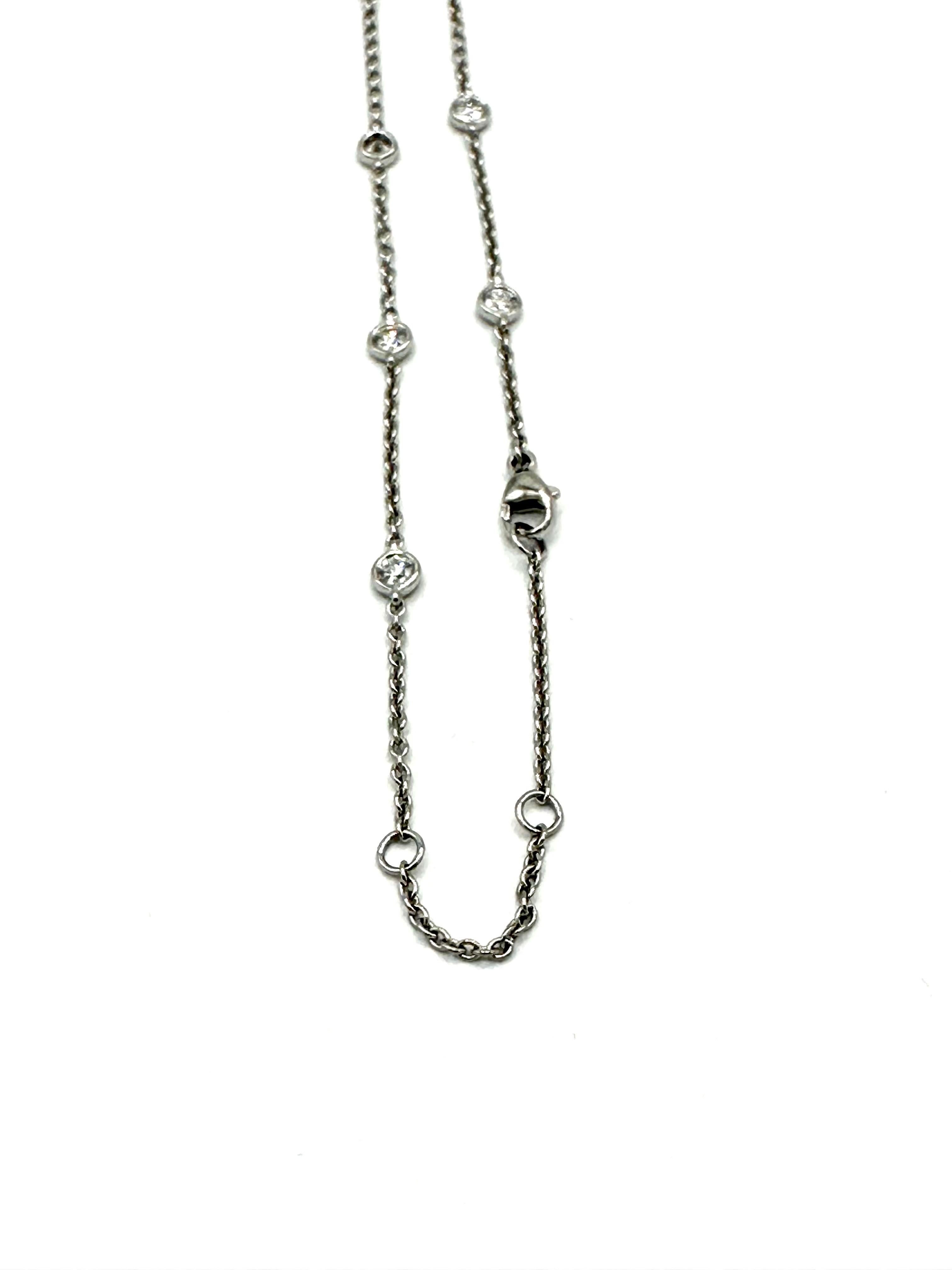 Round Cut Robert Procop 2.60 Carat Diamond Luminous Starburst Pendant Necklace For Sale