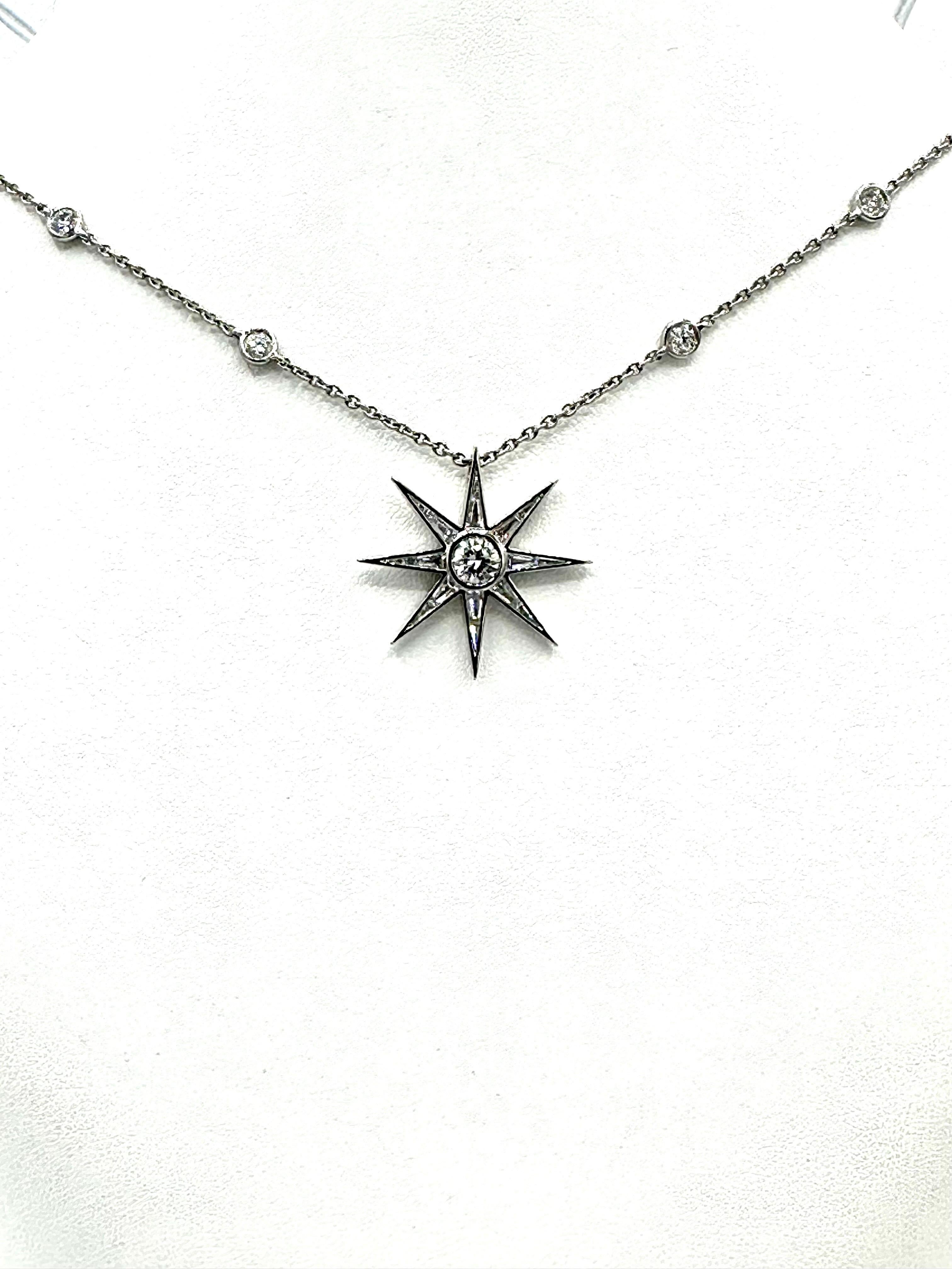 Women's or Men's Robert Procop 2.60 Carat Diamond Luminous Starburst Pendant Necklace For Sale