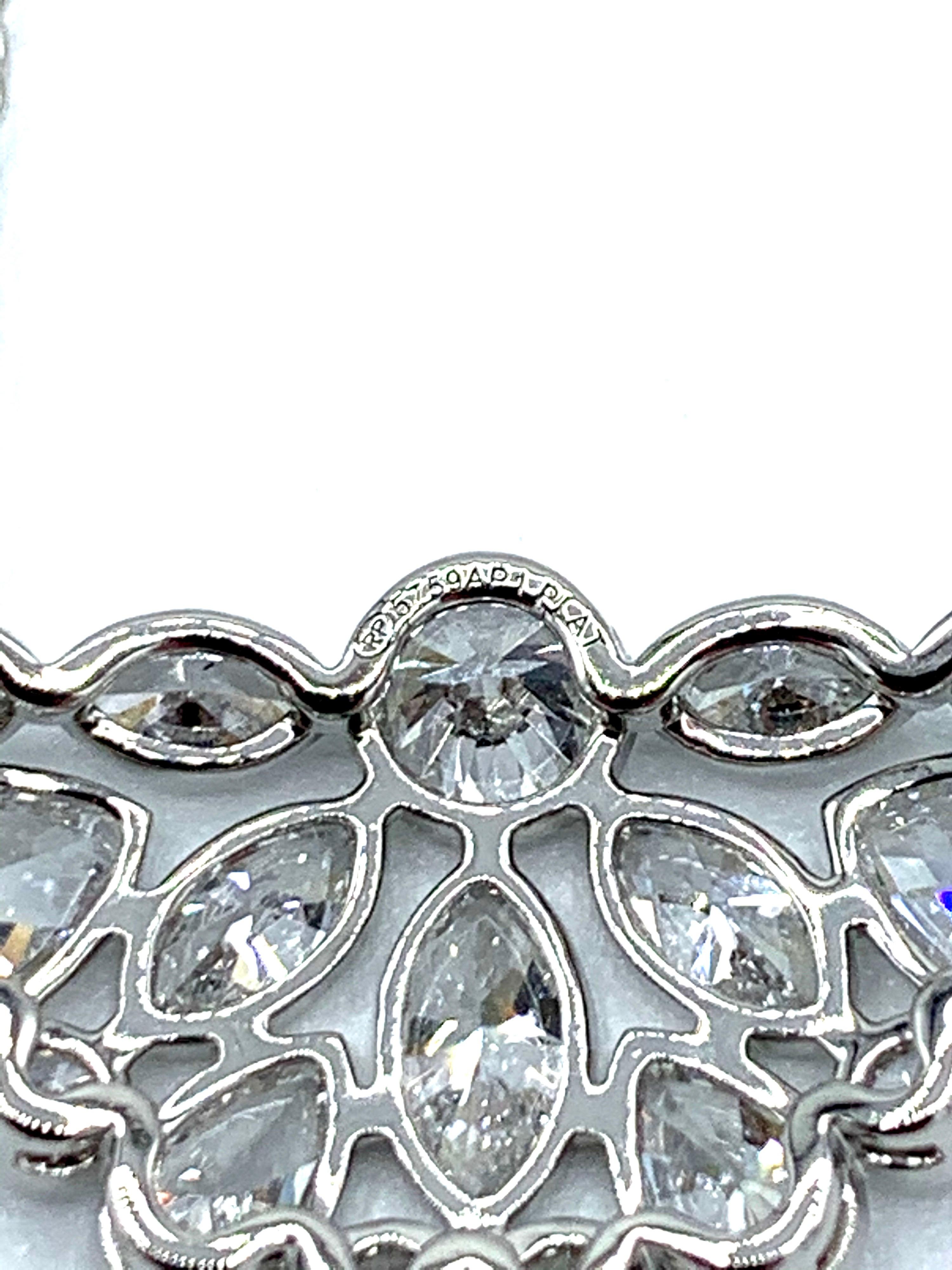 Women's or Men's Robert Procop De La Vie Collection Diamond Cluster Platinum Pendant Necklace