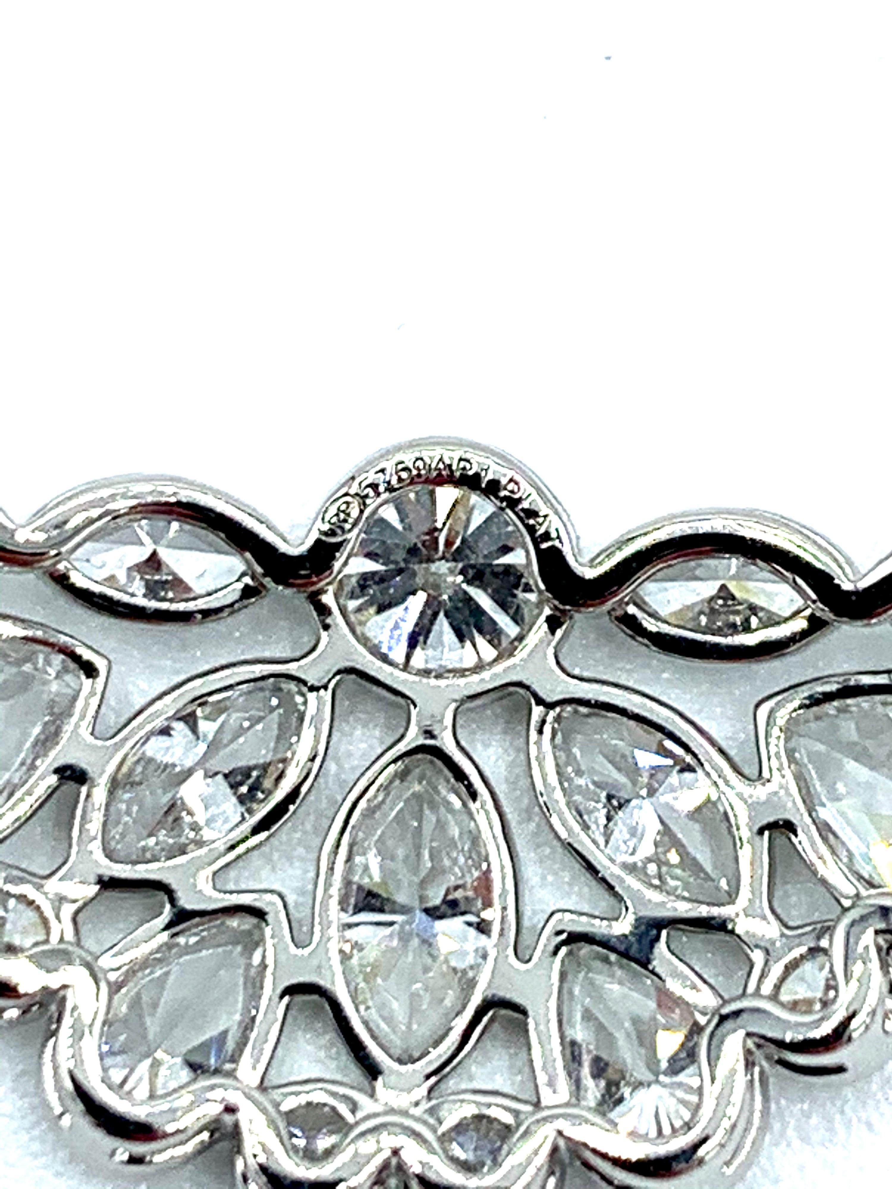 Robert Procop De La Vie Collection Diamond Cluster Platinum Pendant Necklace 1