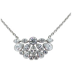 Robert Procop De La Vie Collection Diamond Cluster Platinum Pendant Necklace