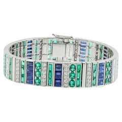 Robert Procop Esmeralda (7,13 TQ) Zafiro (6,82TQ) y Diamante Pulsera de platino