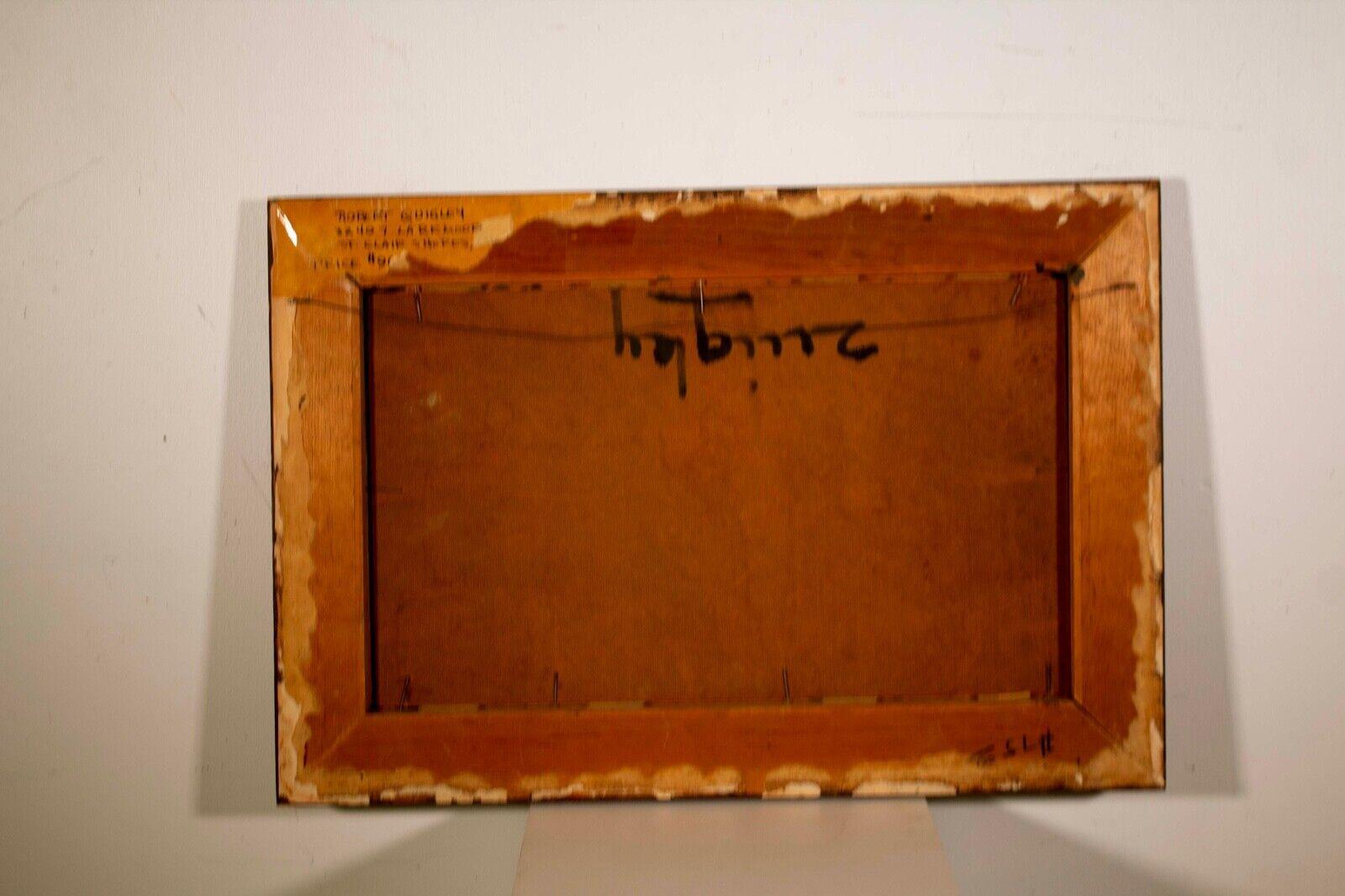 The Modernscape Peinture à l'huile abstraite sur carton, signée, encadrée, de Robert Frame en vente 3