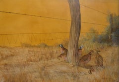 "COVEY OF BOBWHITES" QUAIL BY ROBERT QUILL JOHNSON CASTROVILLE ARTIST