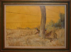 "COVEY OF BOBWHITES" QUAIL BY ROBERT QUILL JOHNSON CASTROVILLE ARTIST
