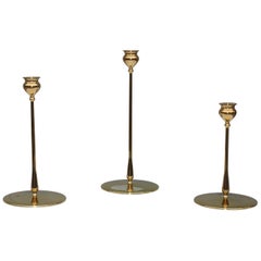 Robert R Jarvie Style Brass Candlesticks By Virginia Metalcrafters