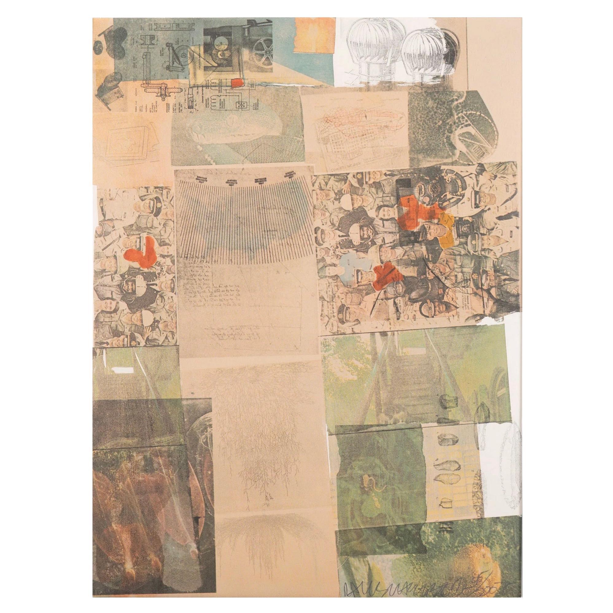 Robert Rauschenberg 1975 Screenprint "Deposit, from America: The Third Century"