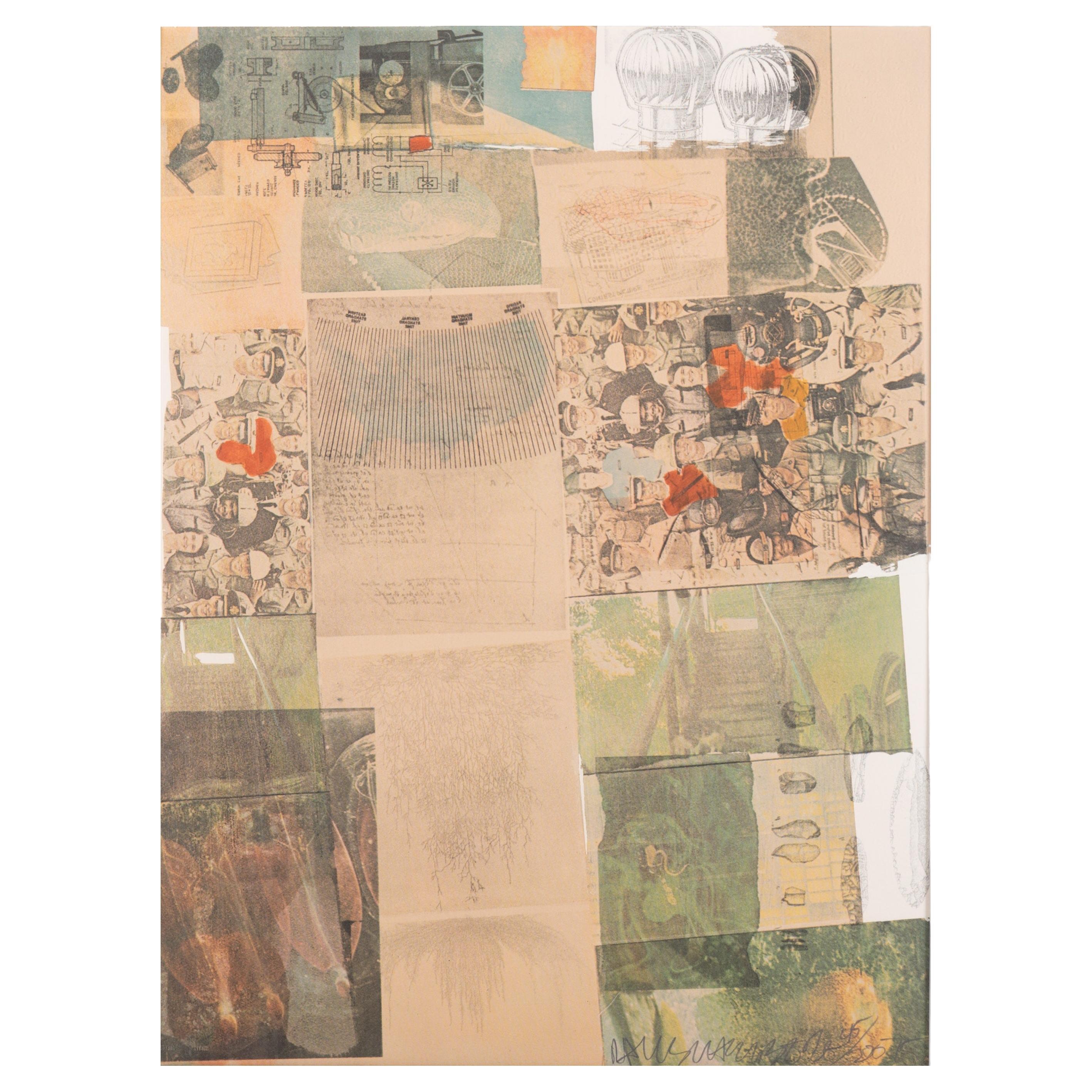 Robert Rauschenberg 1975 Screenprint "Deposit, from America: The Third Century"