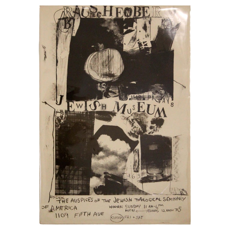 Robert Rauschenberg at The Jewish Museum Vintage Exhibition Poster 1963 ...