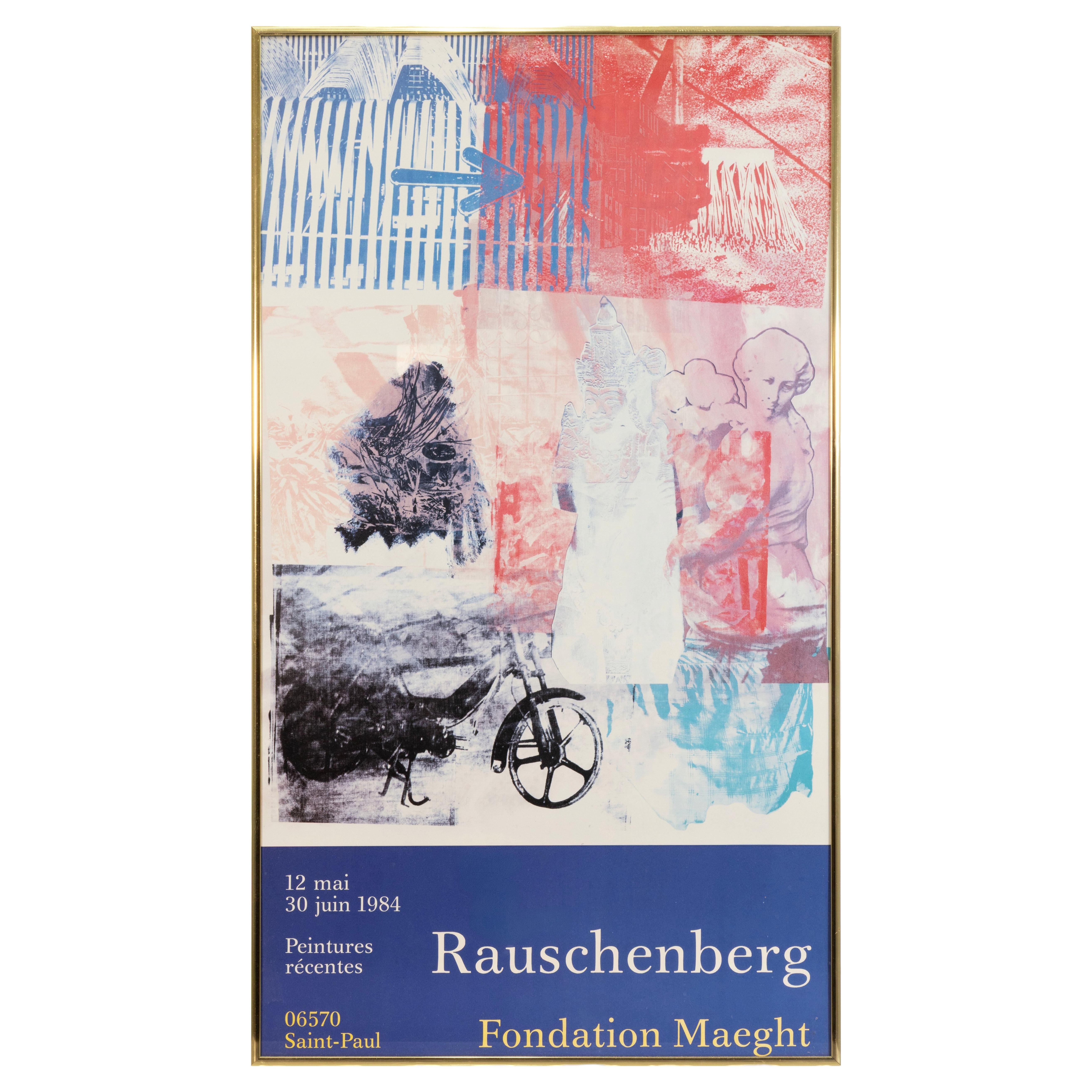 Robert Rauschenberg - Fondation Maeght 1984 Lithographic Exhibition Poster For Sale