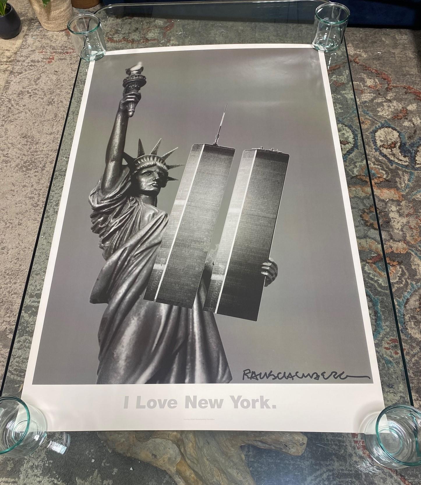 Moderne Affiche lithographie I Love New York, 2001 de Robert Rauschenberg en vente