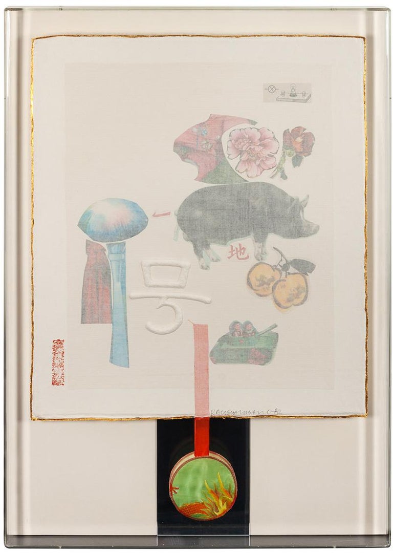 Robert Rauschenberg - Howl, from: Seven Characters - Unique Multiple  American Abstract Collage For Sale at 1stDibs