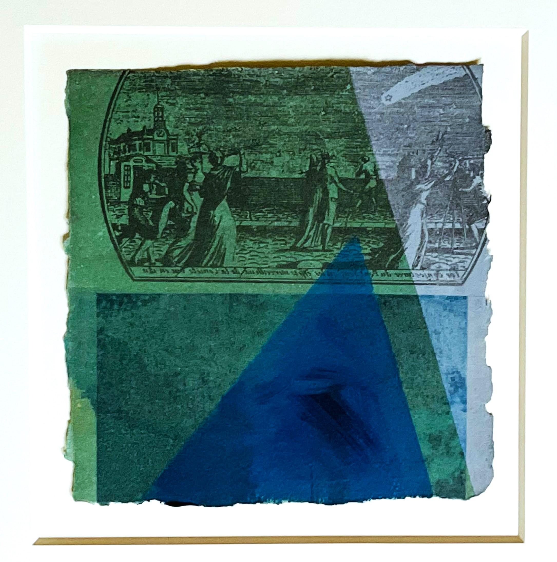 Measurements:
Mat:
18.5 x 17 inches
Artwork 
7.75 x 7.5 inches

Robert Rauschenberg
'Snowflake Crime XIX', from the ACE Gallery Collection, 1981
Solvent transfer, acrylic and fabric collage on handmade paper with deckled edges
Signed and dated '81
