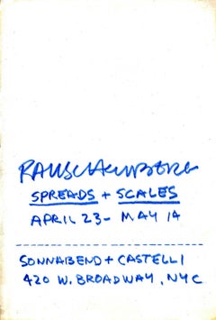 Rauschenberg Spreads and Scales (Castelli-Einladung)
