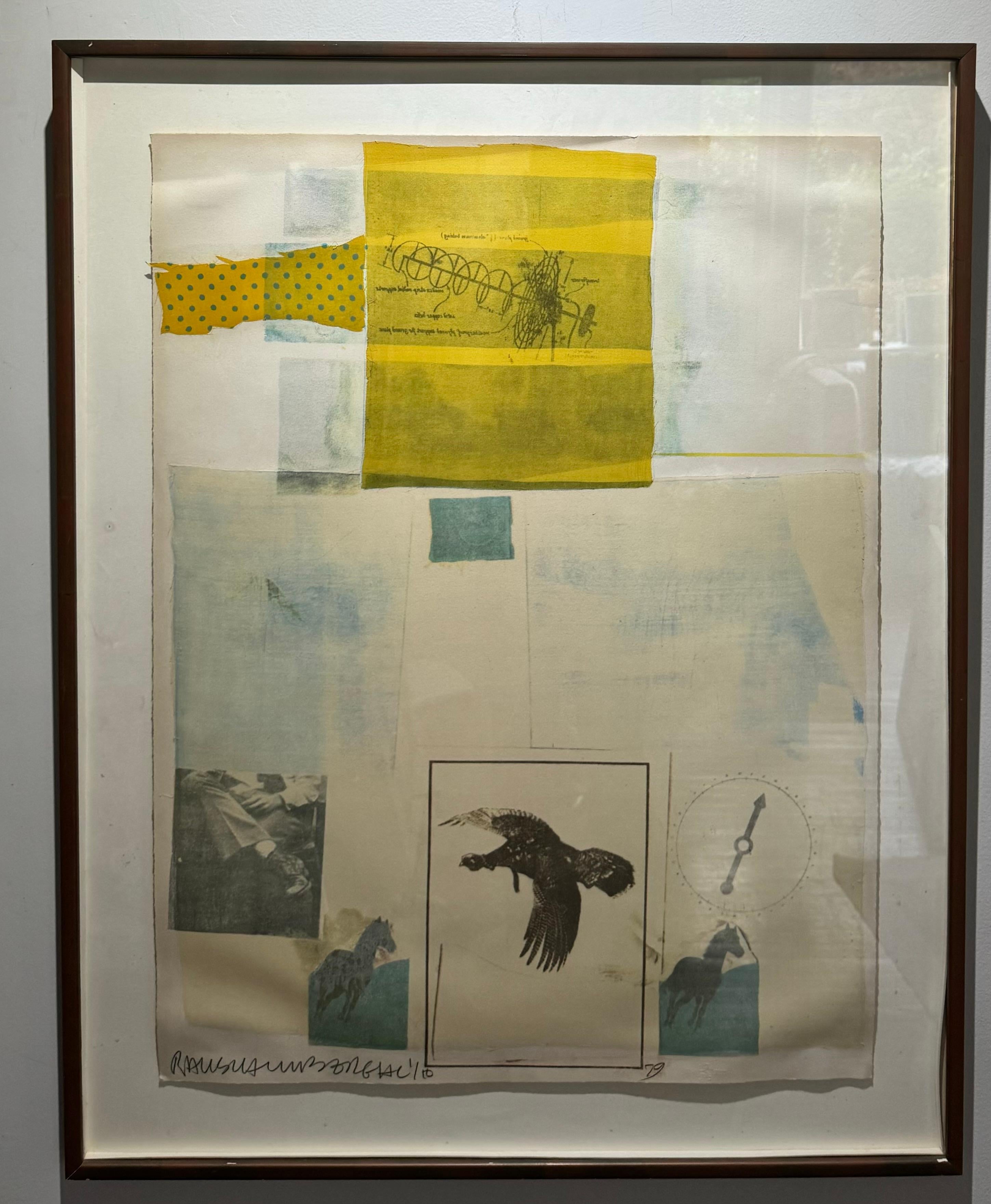 1979 POP ART Original HAND PENCIL SIGNED 1/10 Lithographie Why You Can't Tell #1 (Abstrakter Expressionismus), Print, von Robert Rauschenberg
