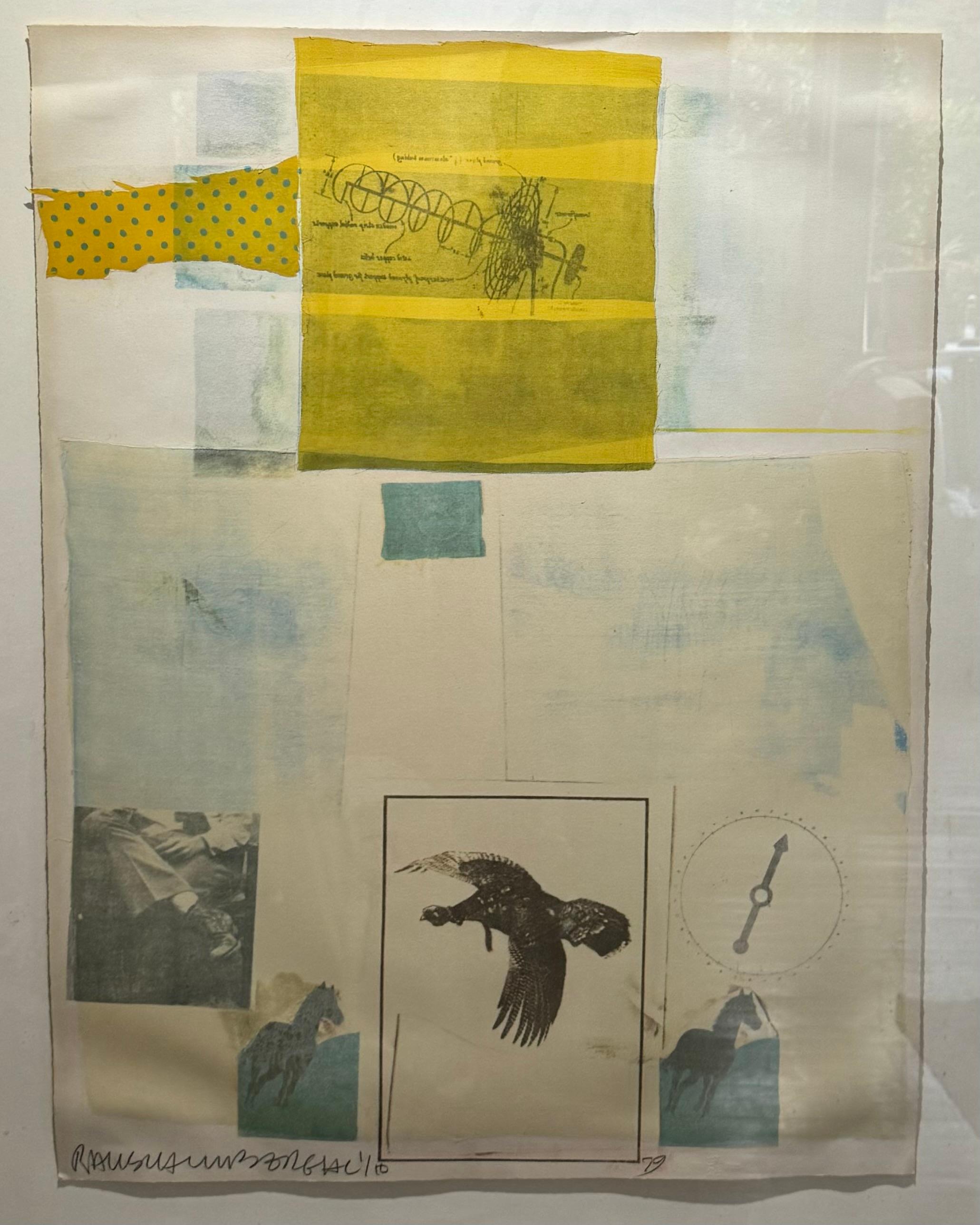 1979 POP ART Original HAND PENCIL SIGNED 1/10 Lithographie Why You Can't Tell #1 (Braun), Abstract Print, von Robert Rauschenberg