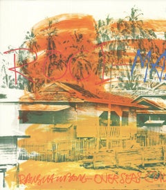1990 Robert Rauschenberg 'ROCI: Malaysia' Orange, Purple Offset Lithograph