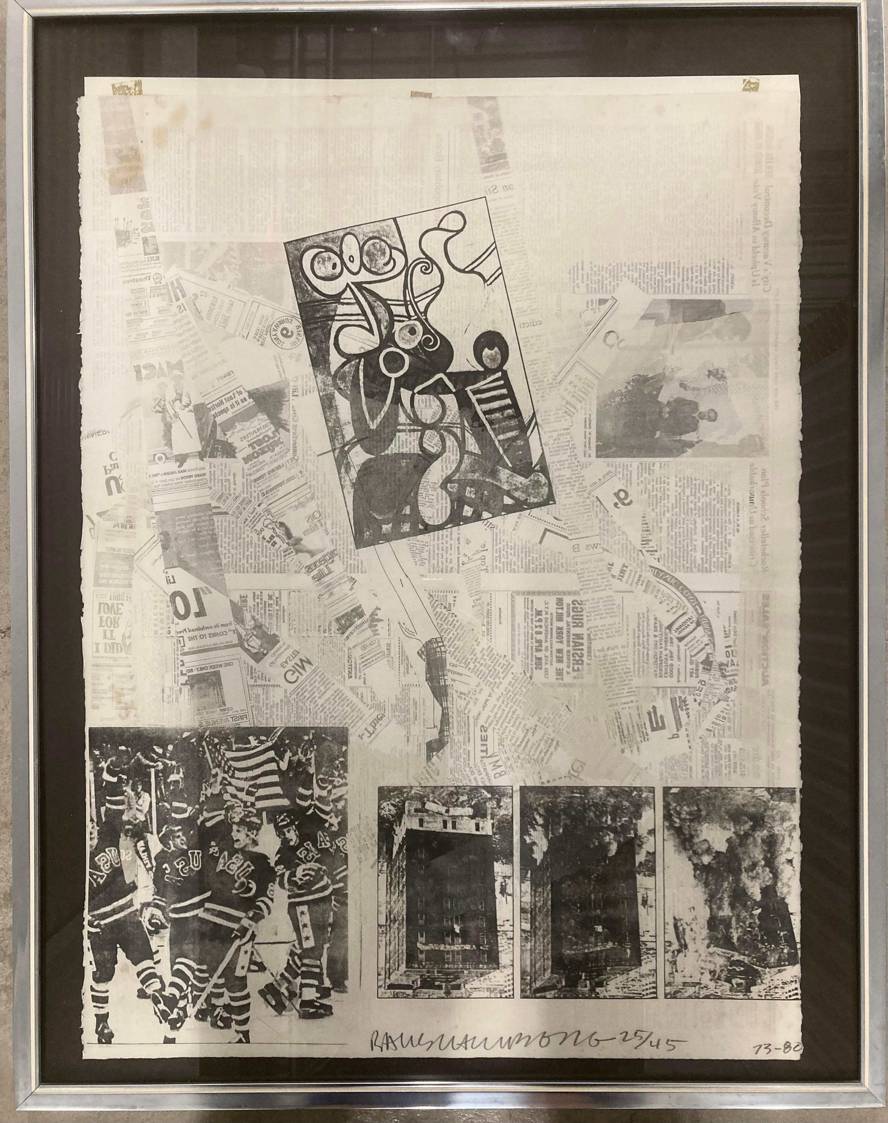 “After Homage to Picasso“ - Print by Robert Rauschenberg