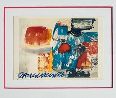 Kunstkarte: Robert Rauschenberg, Creek, 1964 Handsignierte Offset-Postkarte, gerahmt