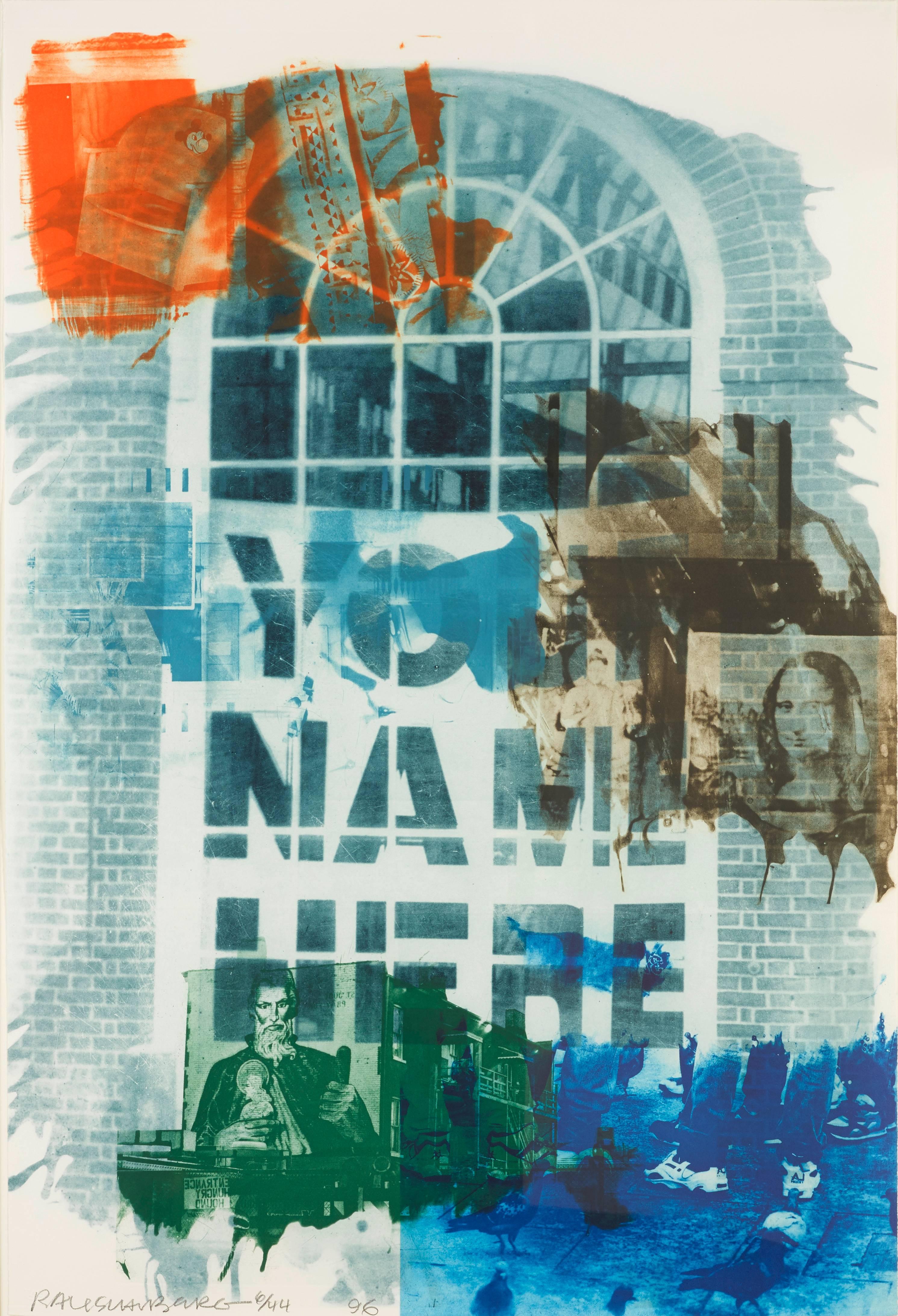 Robert Rauschenberg Figurative Print - Banco