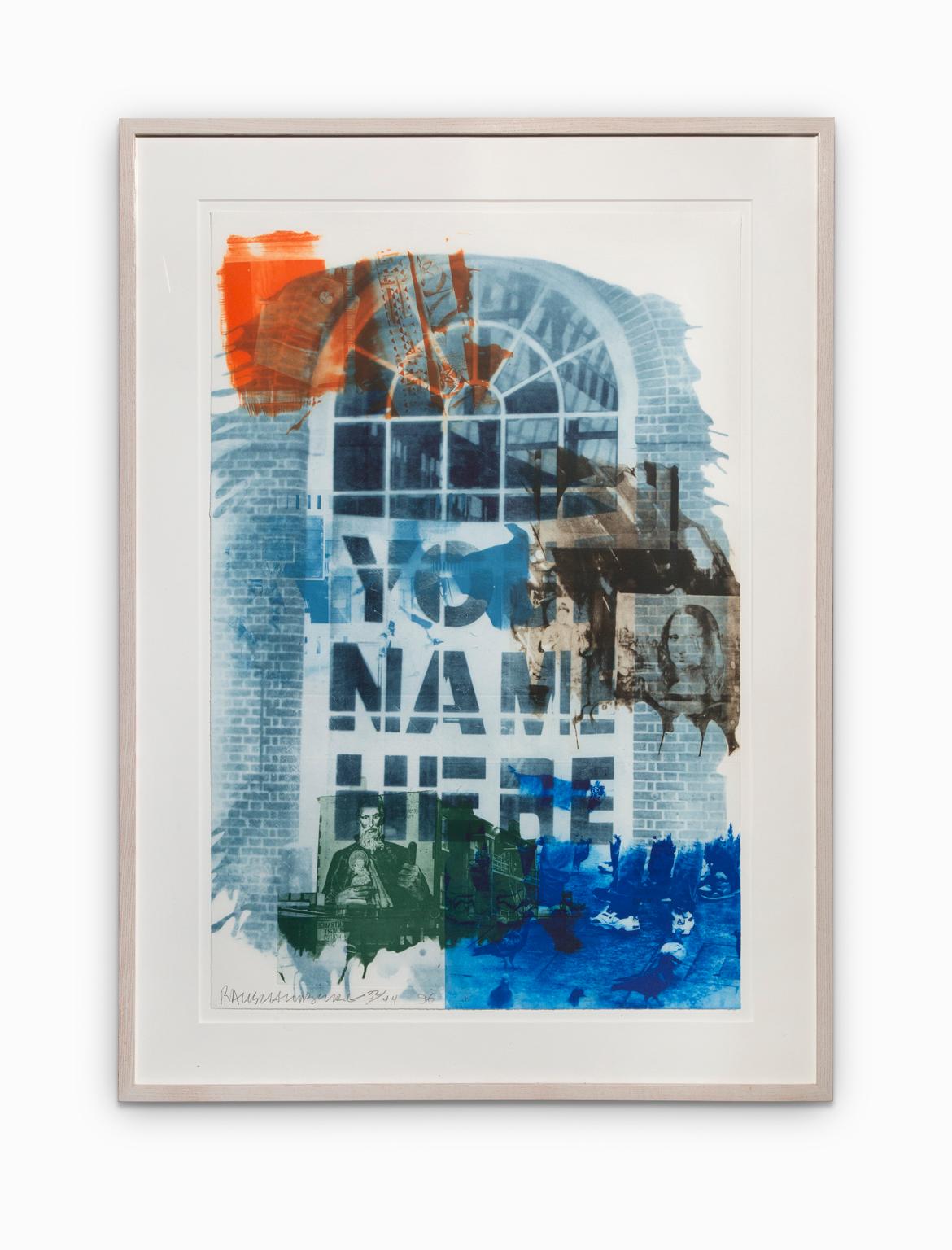 Robert Rauschenberg Print - "Banco (Ground Rules)", Aquatint Collage, Signed and Numbered by the Artist