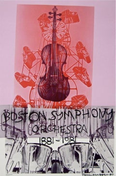 Boston Symphony, 1980 Exhibition Lithograph, Robert Rauschenberg
