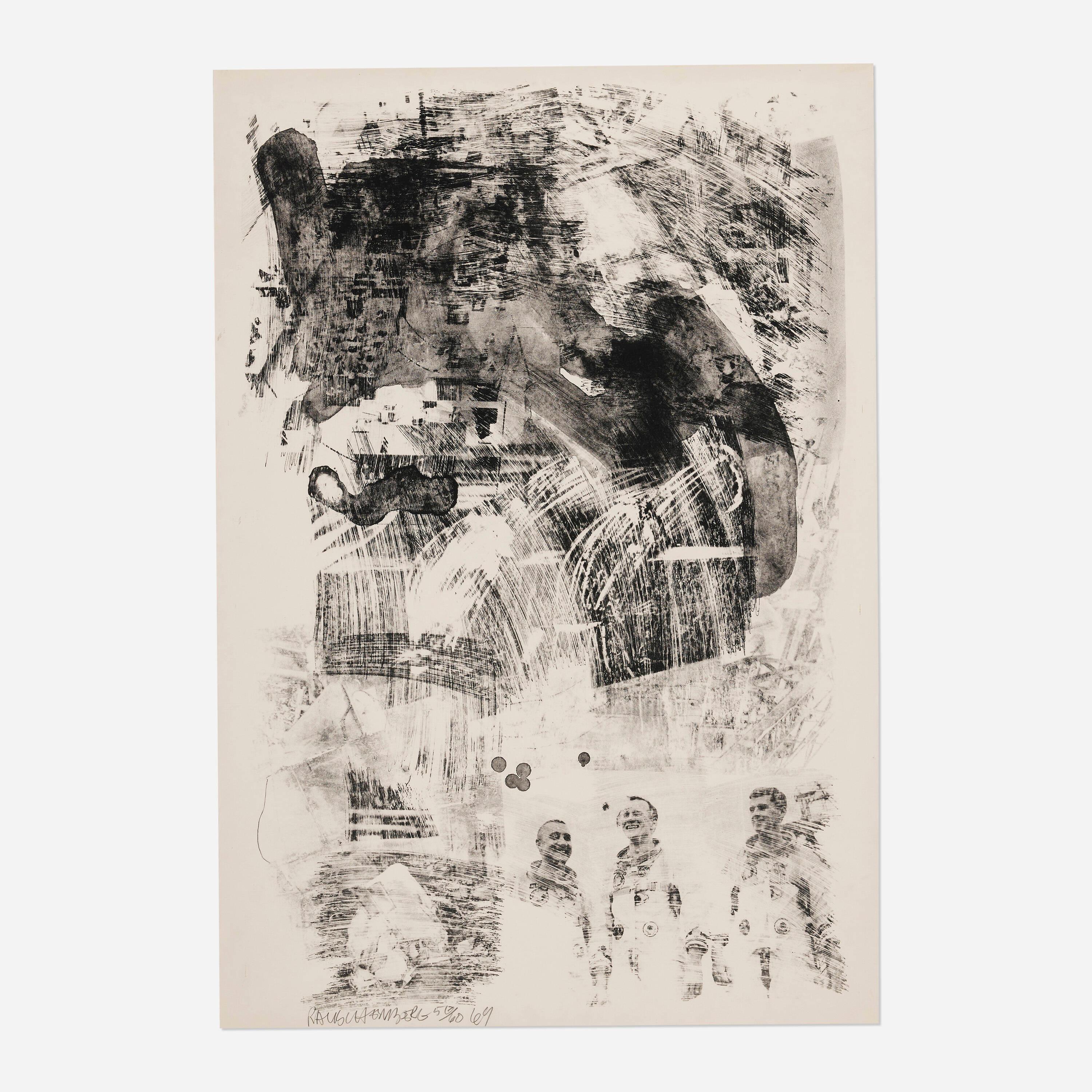 Robert Rauschenberg Abstract Print - Brake (from the Stoned Moon series)