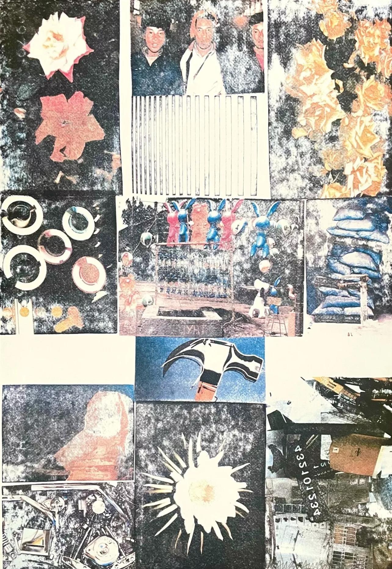 Artist: Robert Rauschenberg (1925-2008)
Title: Charms against harms
Year: 1993
Medium: Lithograph on wove paper
Edition: H.C. 8/15, 100, plus proofs
Size: 40.5 x 28 inches
Condition: Excellent
Inscription: Signed and numbered by the artist
Notes: