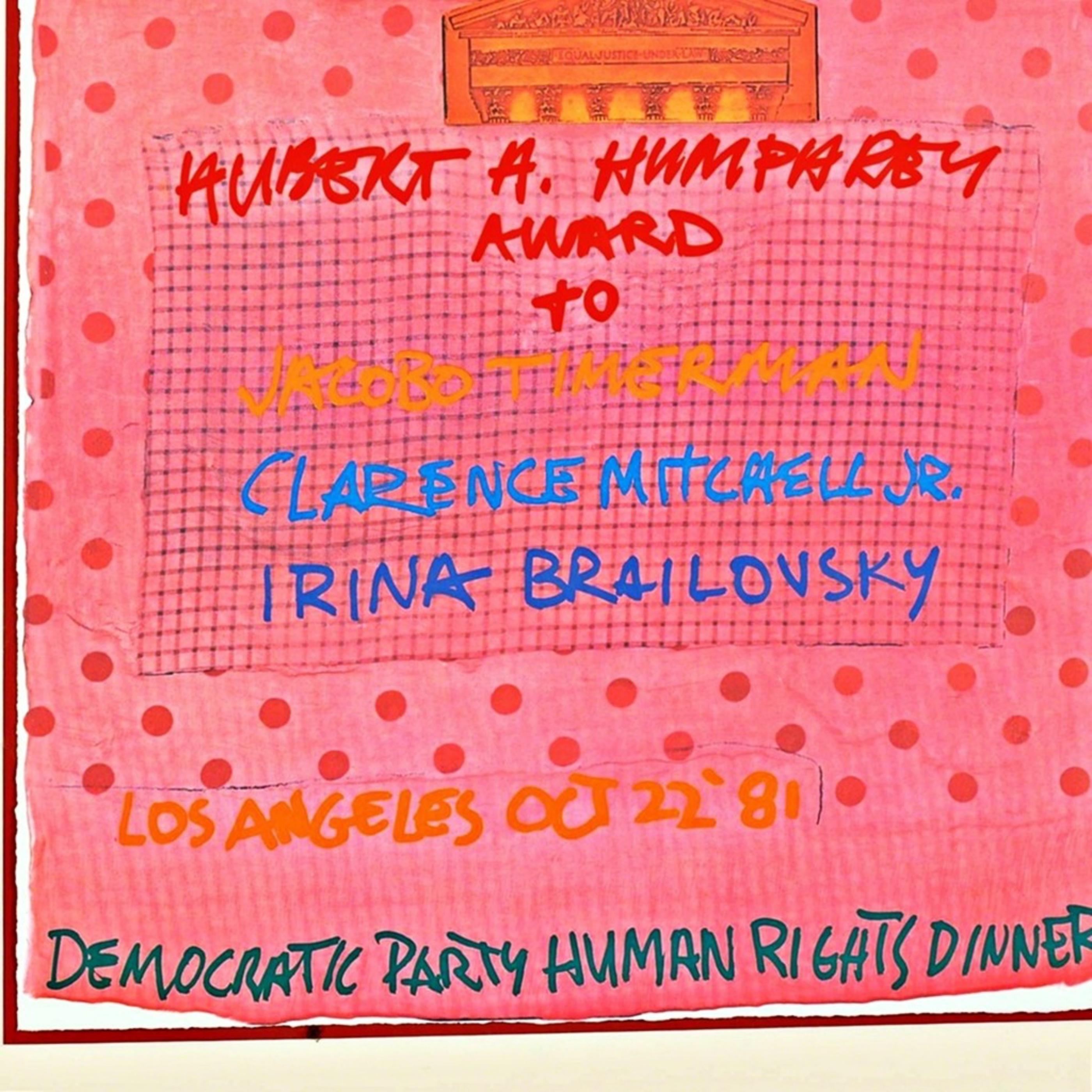 Democratic Party Human Rights Dinner (signed Pop Art print edition of only 100) - Print by Robert Rauschenberg
