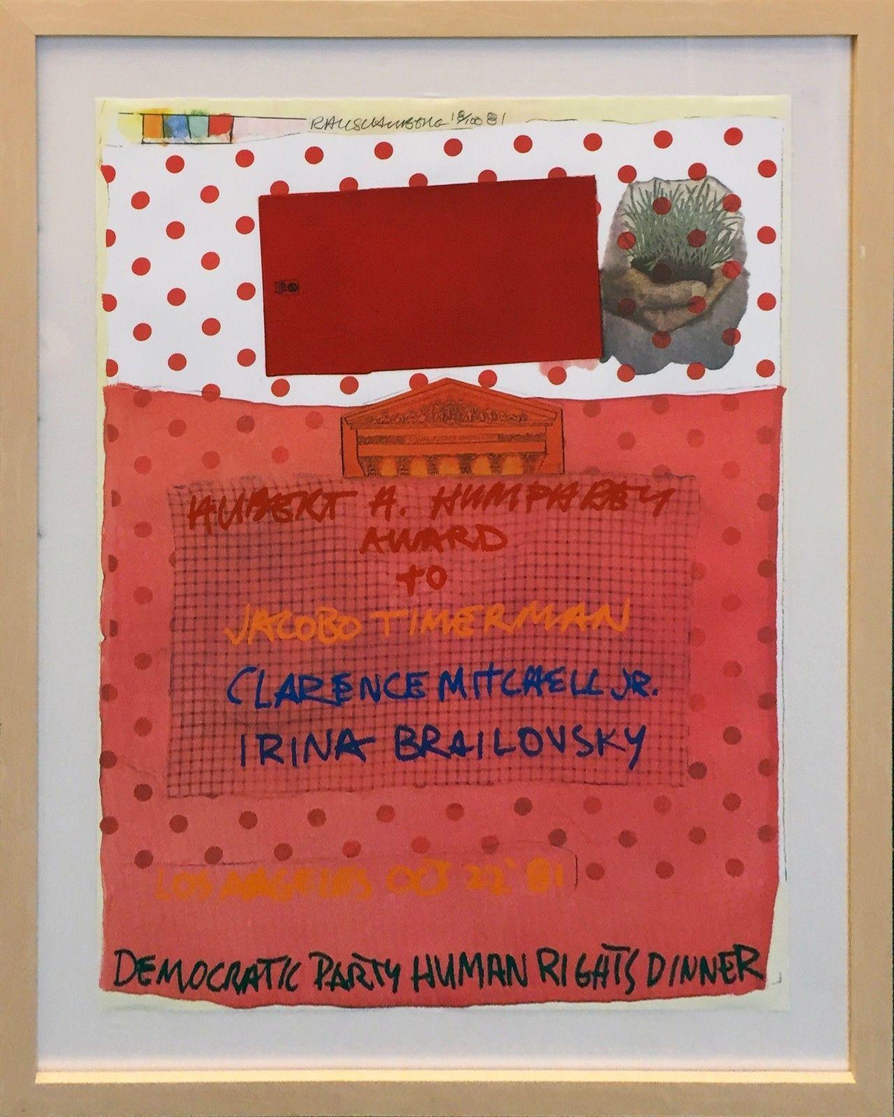 DEMOCRATIC PARTY HUMAN RIGHTS DINNER - Print by Robert Rauschenberg