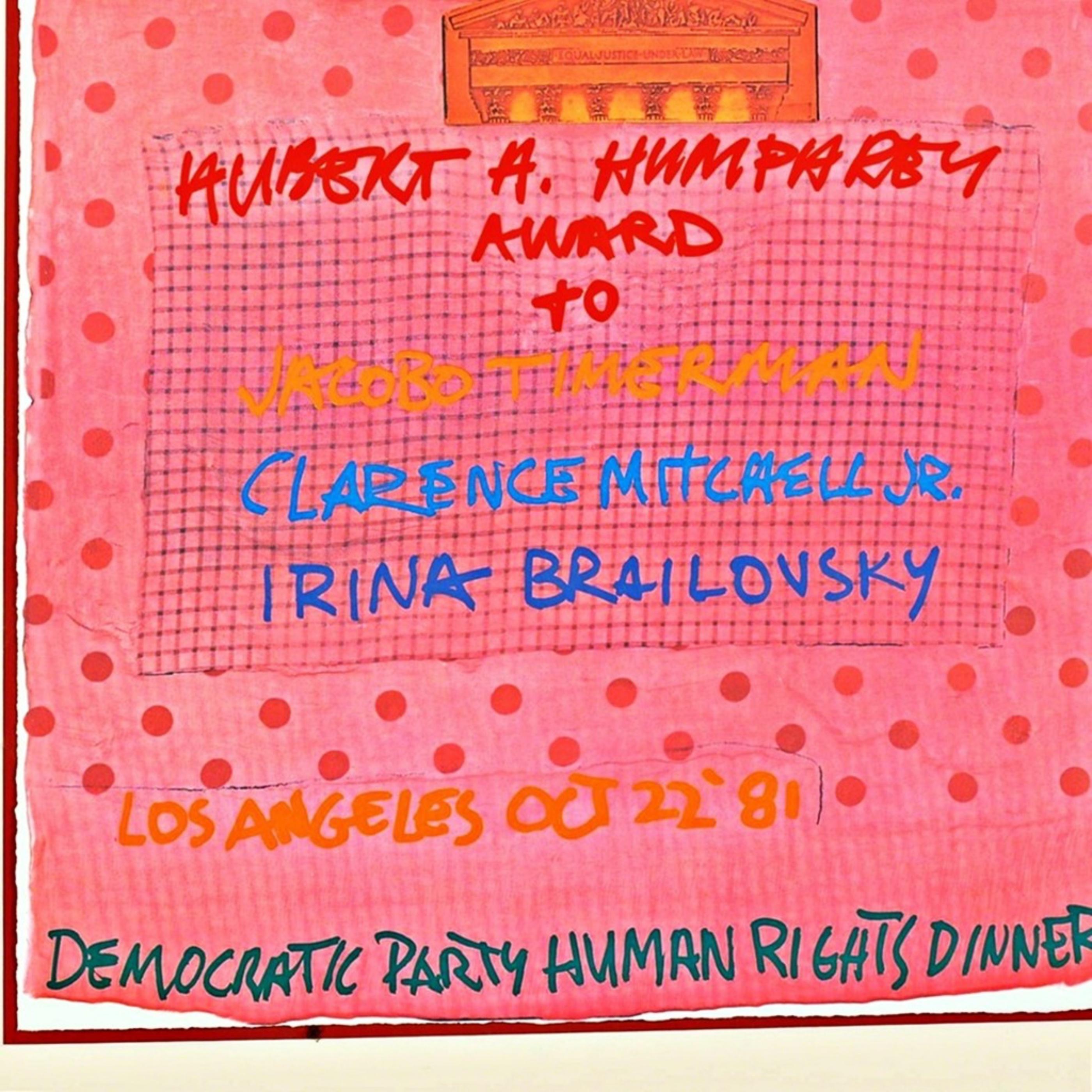 Robert Rauschenberg Human Rights Dinner Signed Pop Art print edition of only 100 For Sale 1
