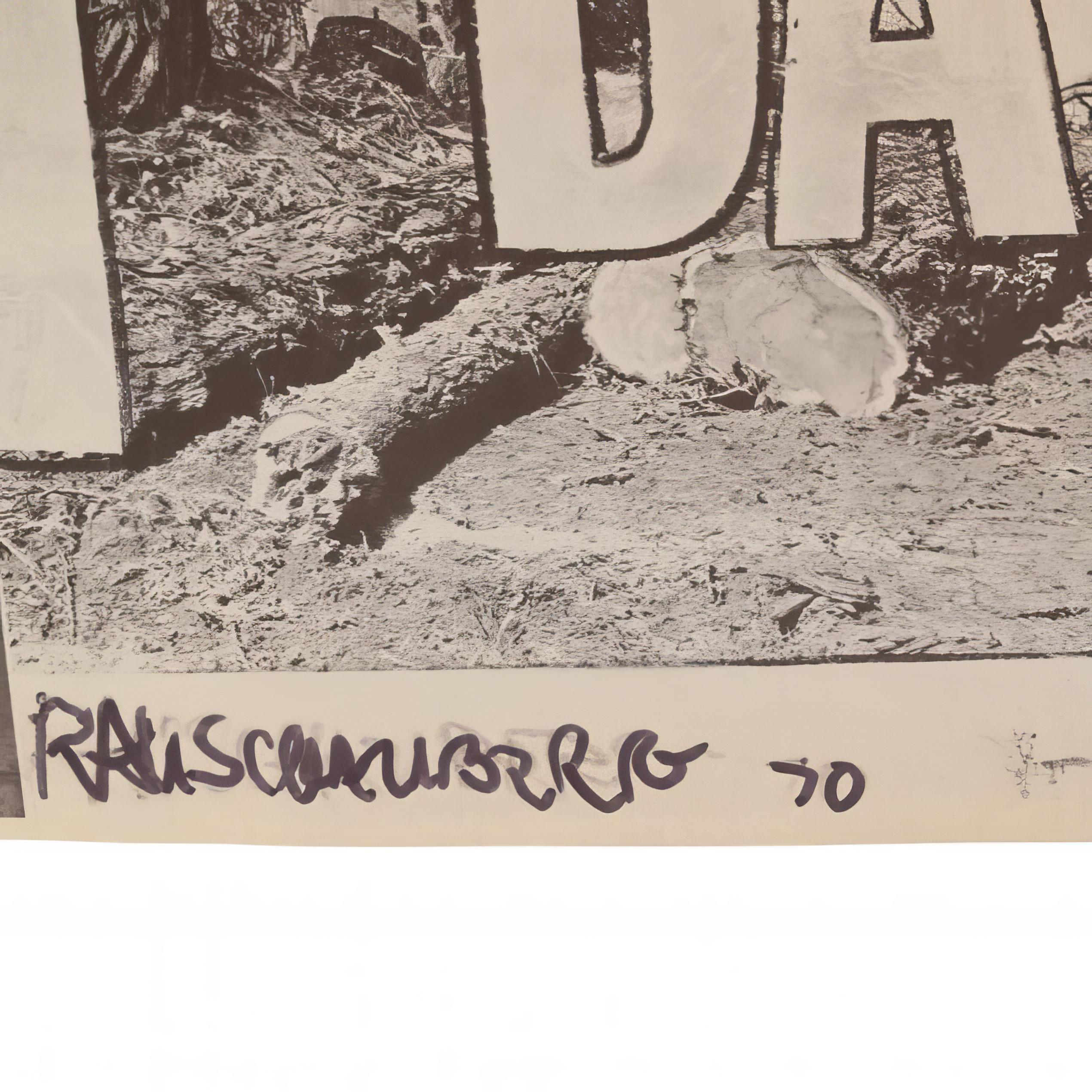 Earth Day - Beige Animal Print by Robert Rauschenberg