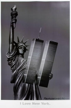 I Love New York, Lt Ed print Statue of Liberty & Twin Towers Limited Edition 300