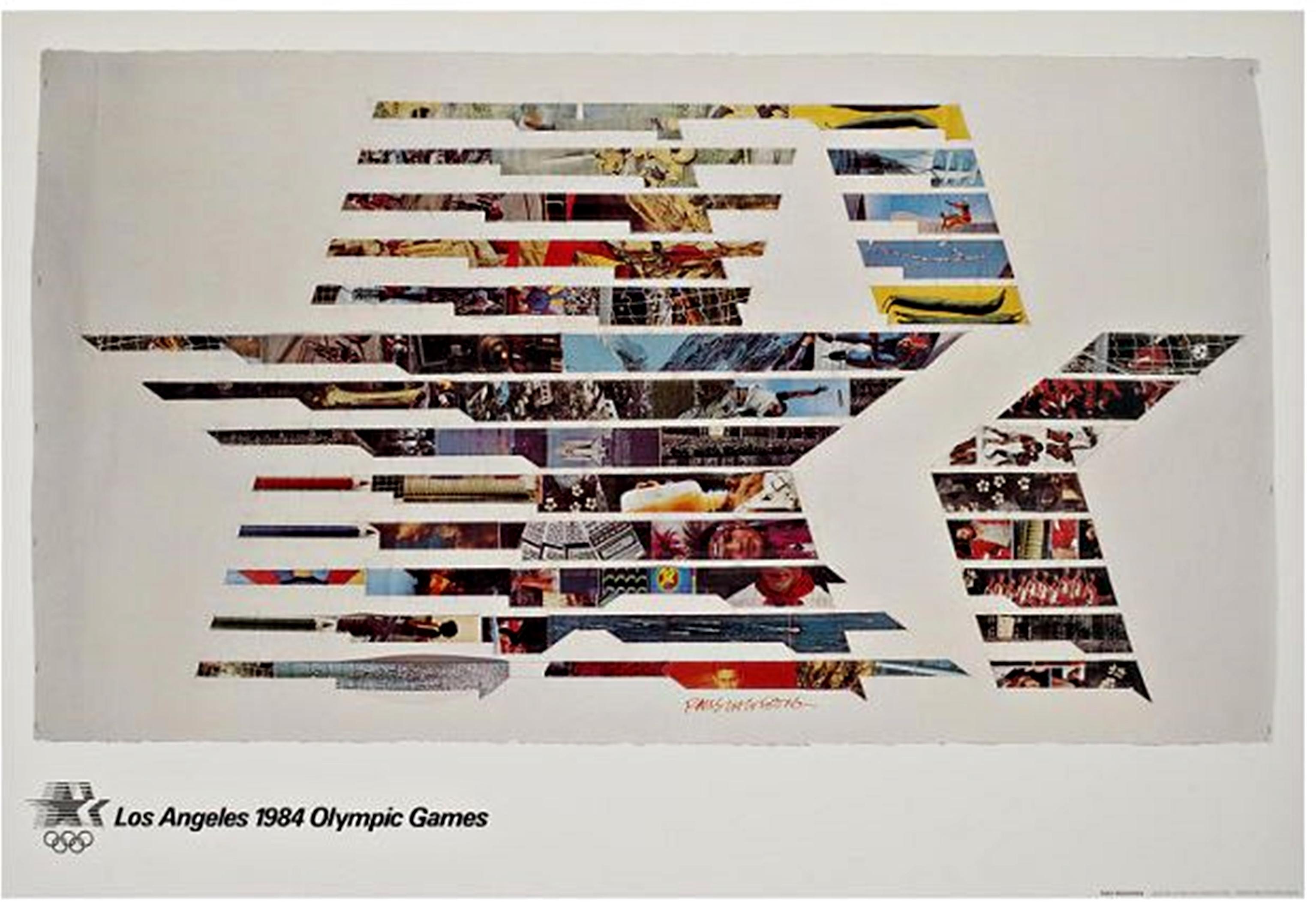 Los Angeles 1984 Giochi olimpici con il comitato olimpico litografia offset