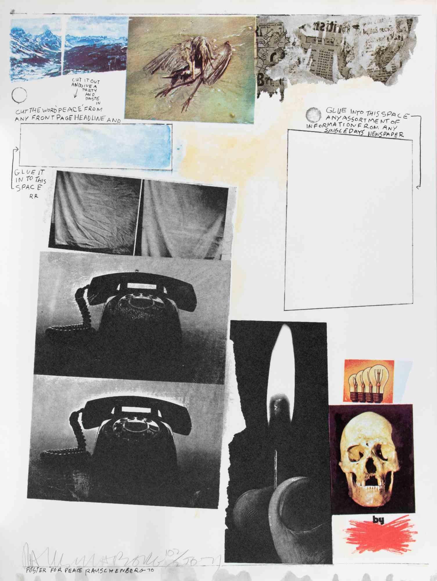Poster for Peace - Lithograph by Robert Rauschenberg - 1970s
