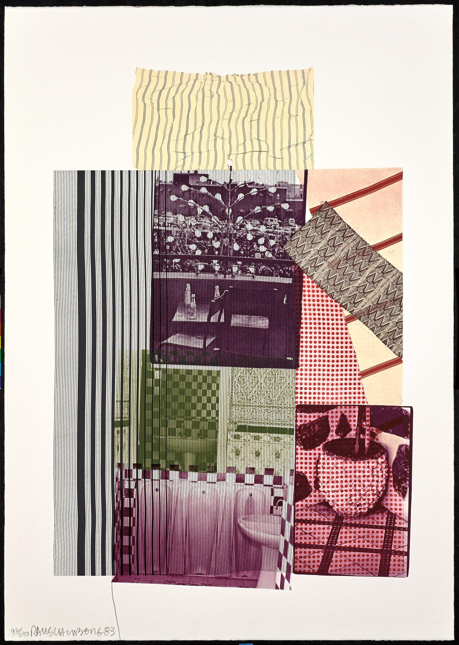 Abstract Print Robert Rauschenberg - Pre-Morocco, 1983 (huit par huit)