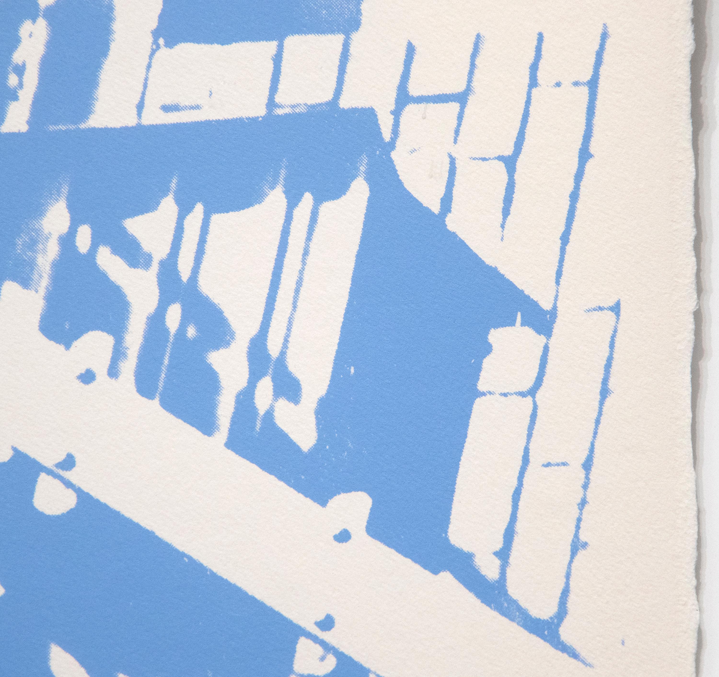 Prime Pump from ROCI USA - Purple Abstract Print by Robert Rauschenberg