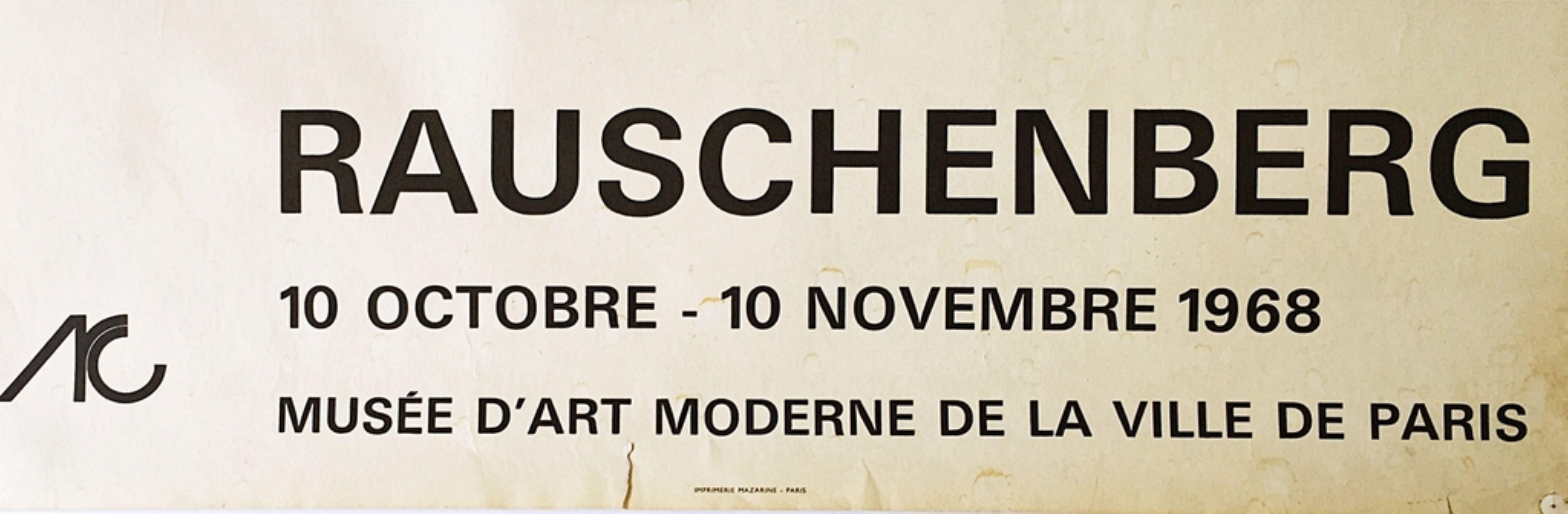 Rare 1960s Musee D'Art Moderne de la ville de Paris Limited Edition offset print - Print by Robert Rauschenberg