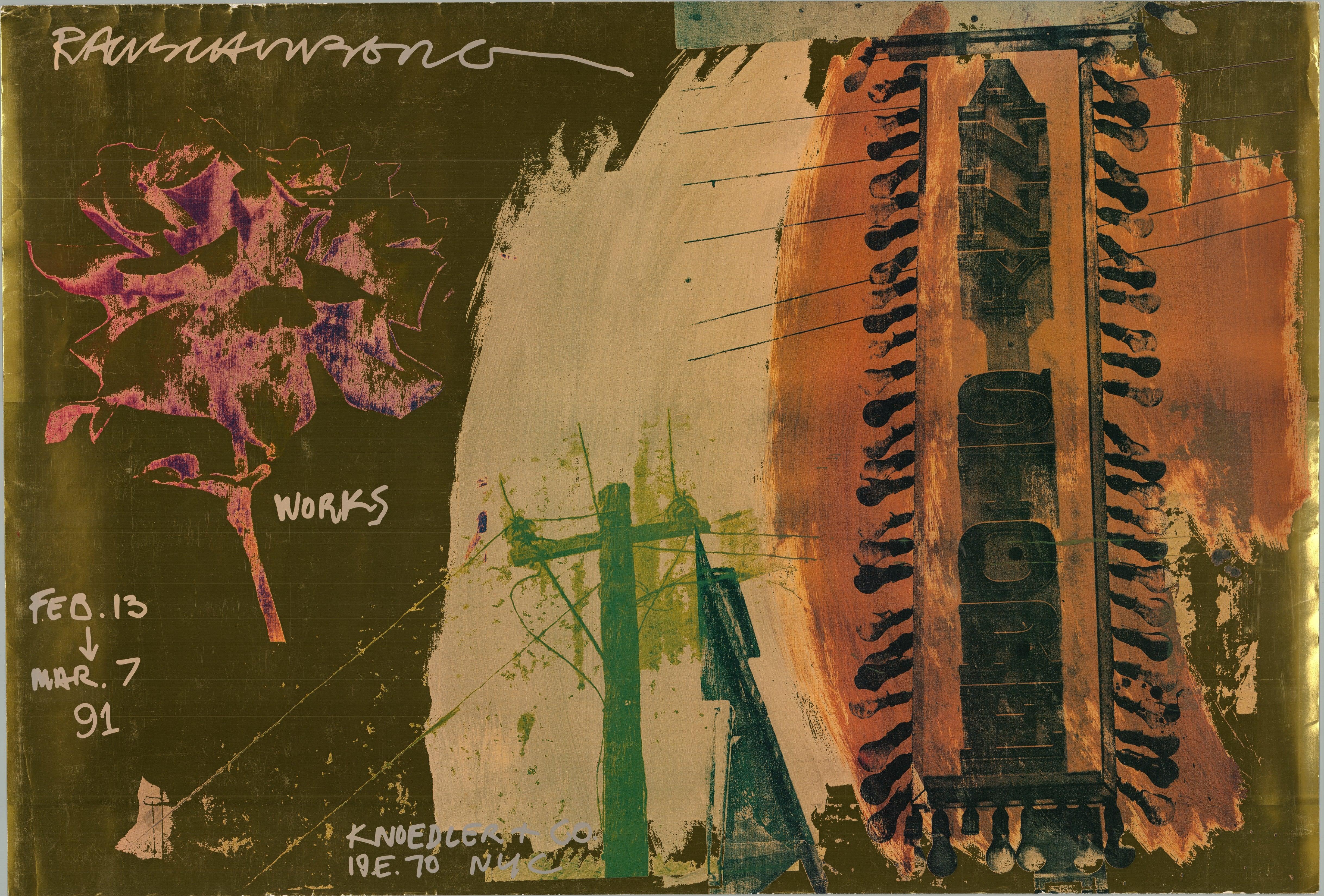Rauschenberg 'Anny Store' 1991 Offset Print Exhibition Poster, Pop Art