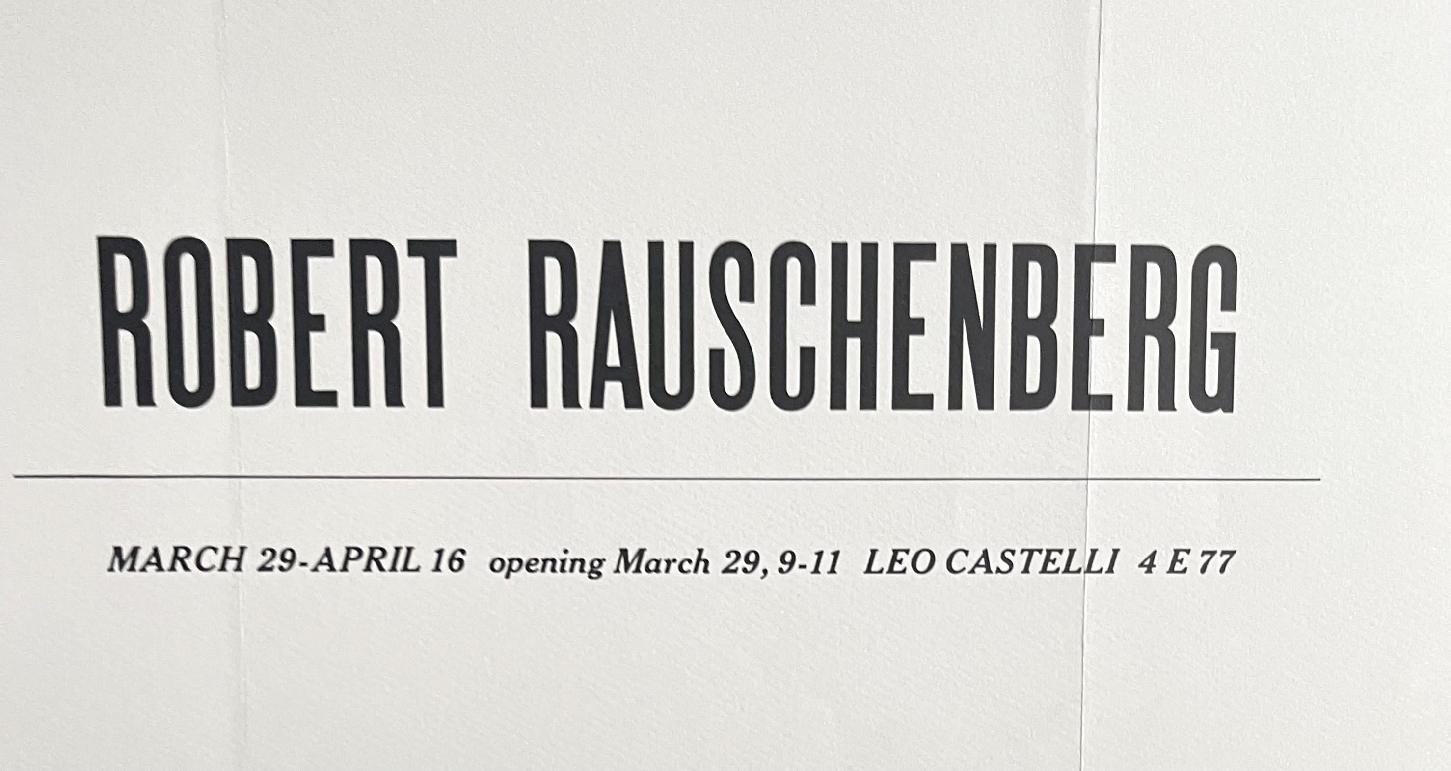 Robert Rauschenberg at Leo Castelli poster (postmarked to artist Ludwig Sander) For Sale 1