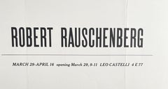 Robert Rauschenberg at Leo Castelli poster (postmarked to artist Ludwig Sander)