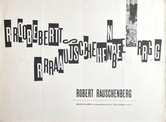 Vintage Robert Rauschenberg at Leo Castelli poster (postmarked to artist Ludwig Sander)