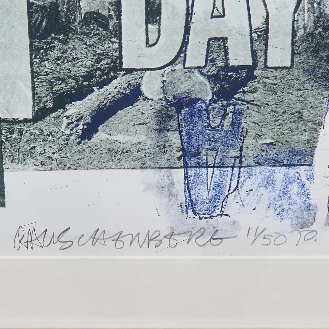 Robert Rauschenberg 'Earth Day' Edizione limitata, stampa litografica firmata in vendita 1