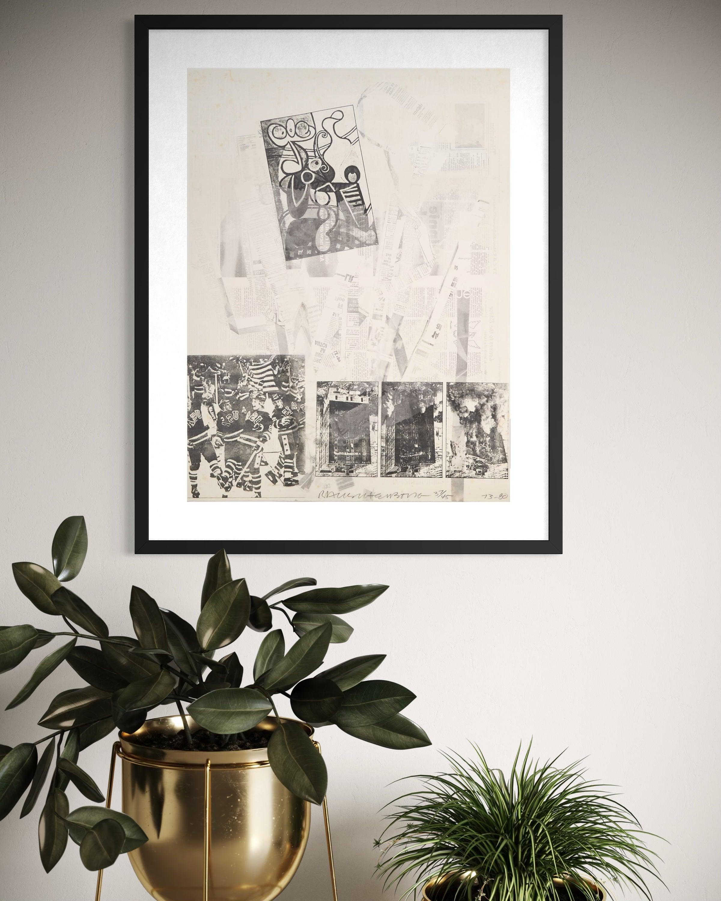 Robert Rauschenberg Homage to Picasso Signed 1973 Lithograph of 80