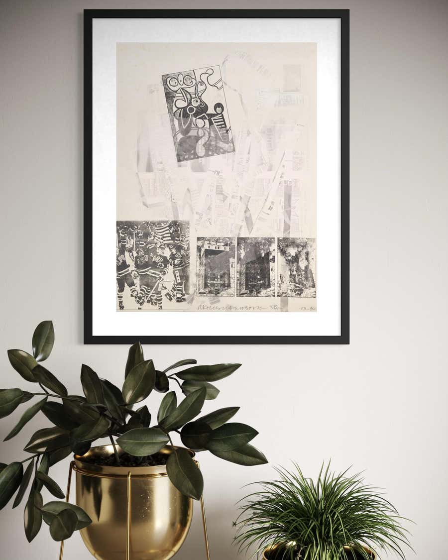 Robert Rauschenberg Homage to Picasso Signed 1973 Lithograph of 80