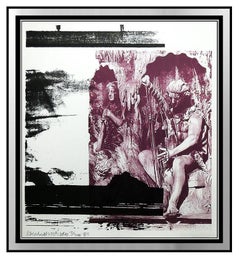 Robert Rauschenberg Large Color Lithograph Broken Harp Signed Modern Artwork SBO