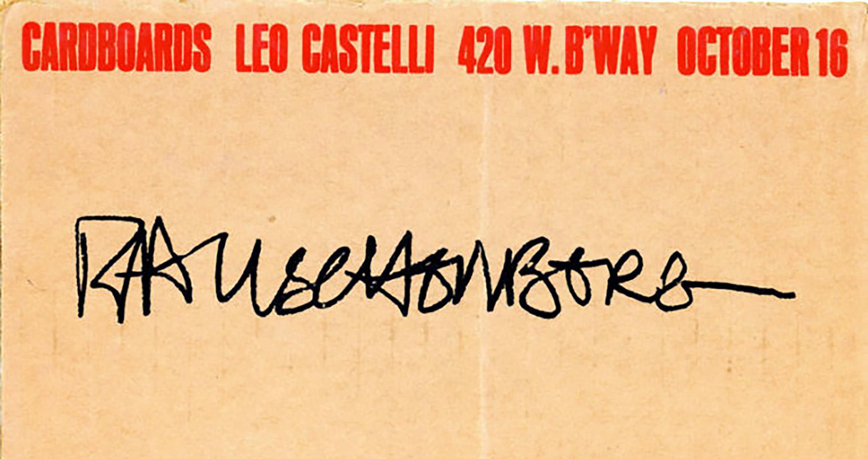Robert Rauschenberg Leo Castelli 1971 (invitation card) For Sale 1