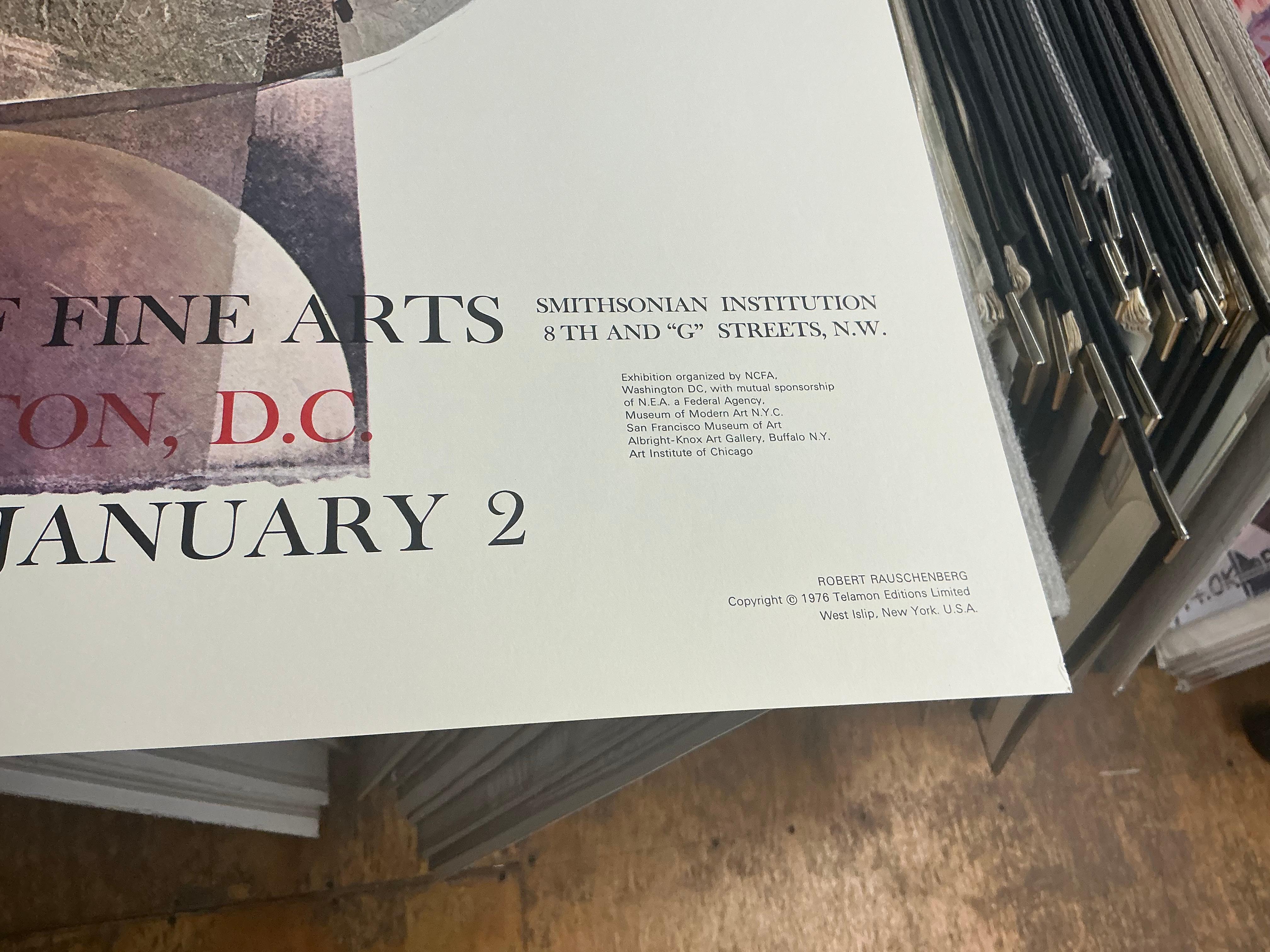 Poster National Collection of Fine Arts de Robert Rauschenberg 1976 Pop Art en vente 9