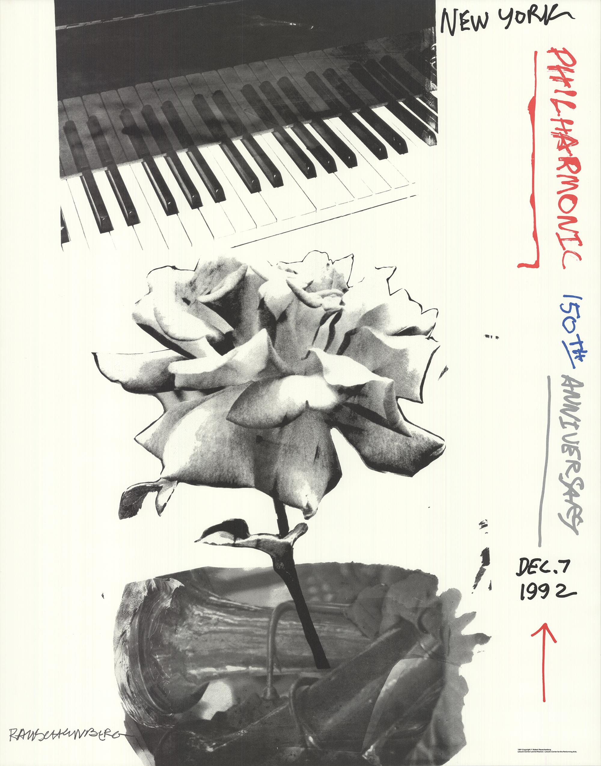 Rauschenberg 'New York Philharmonic 150th Anniversary' 1992- Pop Art Vintage - Print by Robert Rauschenberg